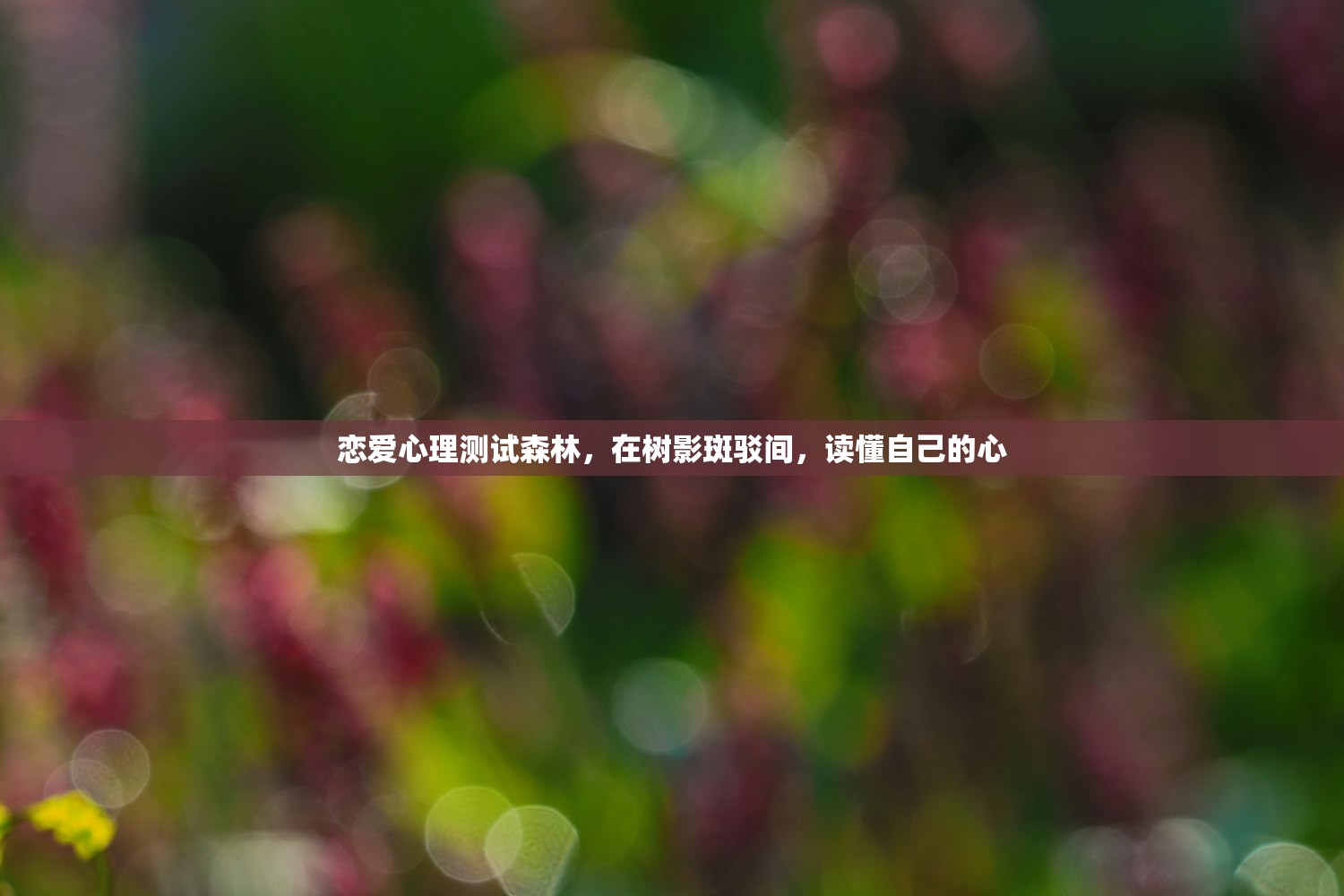 恋爱心理测试森林，在树影斑驳间，读懂自己的心
